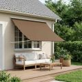 vidaXL Markíza Sivohnedá 350 x 150 cm 180 g / m² polyester s PU povrchom
