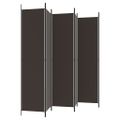 vidaXL 6-panelový paraván hnedá 300x220 cm látkový
