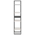 vidaXL Knižnica so 4 policami biela 40x30x140 cm masívna borovica