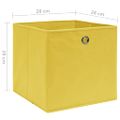 vidaXL Úložné boxy 10 ks, netkaná textília 28x28x28 cm,žlté