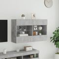 vidaXL TV nástenná skrinka s LED svetlami betónovo sivá 98,5x30x60,5cm