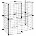 vidaXL 12-panelová klietka pre domáce zvieratá čierna 70x35x70 cm oceľ
