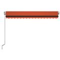 vidaXL Automaticky zaťahovacia markíza 400x350 cm oranžová a hnedá