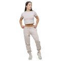 Dámske tričko Cropped Agile Desert - GymBeam, veľkosť L, veľkosť oblečenia L