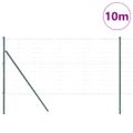 vidaXL Euro plotový základ 10 x 1,4 m PVC potiahnutá oceľ Zelená