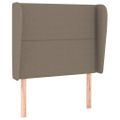 vidaXL Čelo postele so záhybmi sivohnedé 103x23x118/128 cm látka