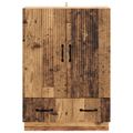 vidaXL Servírovacia skriňa so zásuvkou Staré drevo 66 x 34,5 x 92 cm
