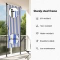 vidaXL Vonkajšia roleta modro-biela 100x270 cm látka a oceľ