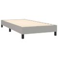 vidaXL Posteľný rám boxsping s matracom bledosivý 80x200 cm látka
