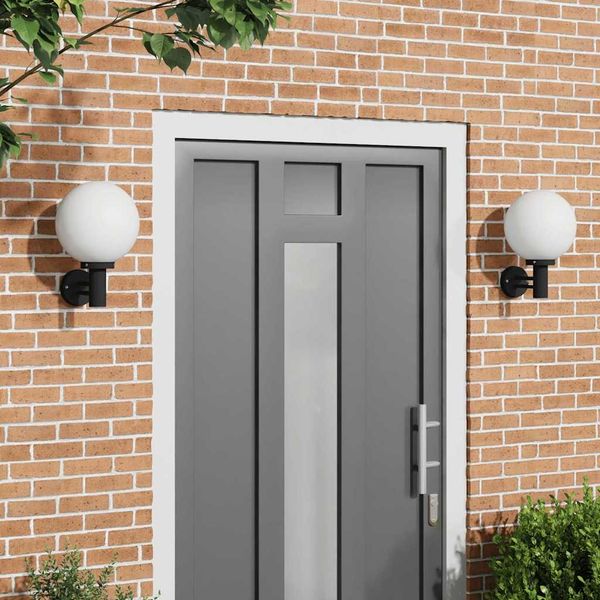 vidaXL Exteriérové nástenné svietidlo 2 pcs Čierna 28 x 25 x 38 cm