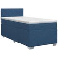 vidaXL Posteľ boxspring s matracom Modrá 90 x 190 cm Látka