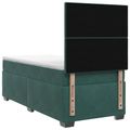 vidaXL Posteľ boxspring s matracom Tmavozelená 100 x 200 cm Zamat
