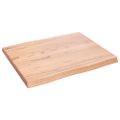 vidaXL Stolová doska svetlohnedá 60x50x(2-4)cm ošetrený masív hrany