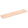 vidaXL Stolová doska 220x50x(2-4) cm, neošetrený dubový masív