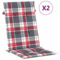 vidaXL Podložky na záhradné stoličky, vysoké operadlo 2 ks 120x50x3 cm