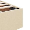 vidaXL Postel s úložným prostorem a matrací Krémová 90 x 200 cm