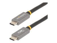 USB C to C cable (CC1M-40G-USB-CABLE) - USB kábel - USB-C (M) do USB-C (M) - USB 2.0 / USB 3.1 / USB 3.2 / USB4 / Thunderbolt 3 / Thunderbolt 4 - 1 m - podporuje 4K, podpora 8K, USB napájanie (100W), rýchlosť prenosu dát až 40 Gbps - čierna