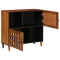 vidaXL Servírovacia skriňa Orech 80 x 33 x 75 cm Masívne mango drevo