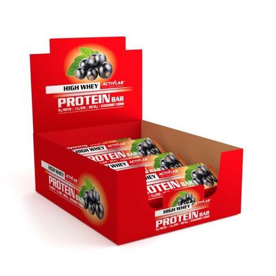 Proteínová tyčinka High Whey - ActivLab, čierne ríbezle, 24 x 80 g