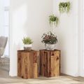 vidaXL Stojany na rastliny 2 ks staré drevo 30x30x50 cm kompoz. drevo