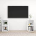 vidaXL TV skrinky 2 ks, biele 72,5x35x36,5 cm, kompozitné drevo