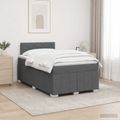 vidaXL Posteľ boxspring s matracom Tmavosivá 120 x 200 cm Látka