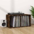 vidaXL Úložný box na vinyly, tmavý dub 71x34x36 cm, kompozitné drevo