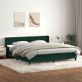 vidaXL Box Spring Posteľ s matracom Tmavo zelená 200x210 cm Zamat