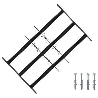 vidaXL Zabezpečovacia mriežka na okná s 3 priečkami 3 pcs 43-74 cm