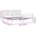 vidaXL Posteľný rám s čelom medovo-hnedý 200x200 cm masívne drevo