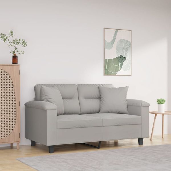 vidaXL Dekoratívne vankúše 2 ks bledosivé 40x40 cm mikrovláknová látka