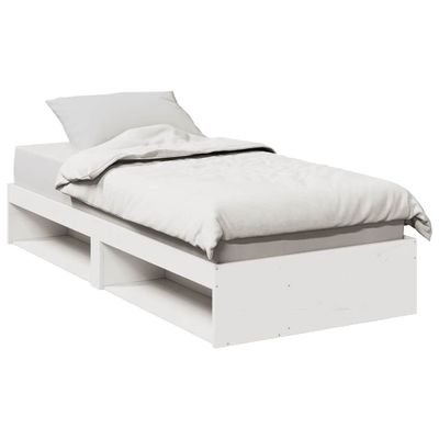 vidaXL Denná posteľ s matracom biela 80x200 cm masívna borovica