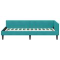 vidaXL Rohový rám postele Tyrkysová 80 cm x 200 cm Zamat