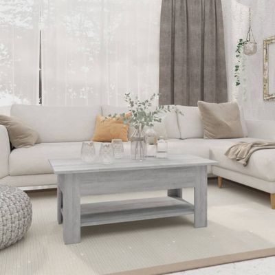 vidaXL Konferenčný stolík sivý dub sonoma 102x55x42cm kompozitné drevo