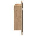 vidaXL Zrkadlový kabinet s LED Remeselný dub 100 x 12 x 45 cm