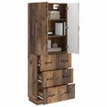 vidaXL Sada skríň 2 ks 66 x 34,5 x 87 cm Kompozitné drevo Staré drevo