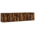 vidaXL Nástenné TV skrinky 3 ks dymový dub 57x34,5x40 cm