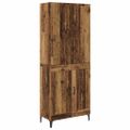 vidaXL Highboard Staré drevo 69,5 x 34 x 180 cm Kompozitné drevo