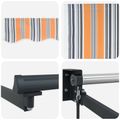 vidaXL Ručná vysúvacia markíza s LED 4,5 × 3 m 100% polyester a hliník