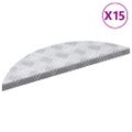 vidaXL Schodový rošt 15 ks 60 x 18 x 2,5 cm Strieborná Hliník