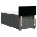 vidaXL Posteľný rám boxsping s matracom tmavosivý 80x200 cm látka