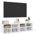 vidaXL TV nástenné skrinky 2 ks biele 60x30x30 cm kompozitné drevo