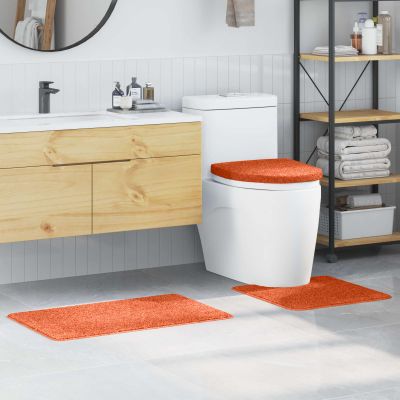 vidaXL Sada protišmykových kúpeľňových predložiek 3 pcs Oranžová PP