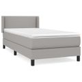 vidaXL Posteľný rám boxsping s matracom bledosivý 80x200 cm látka