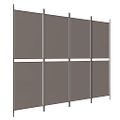 vidaXL 4-panelový paraván antracitový 200x220 cm látkový