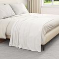 vidaXL Prikrývky na hodenie 6 ks Biela 130 x 150 cm 3.04 kg Flís