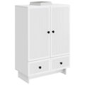 vidaXL Servírovacia skriňa Biely 66 x 34,5 x 95 cm Konštruované drevo