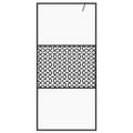 vidaXL Sprchová zástena s priehľadným ESG sklom 115x195 cm čierna