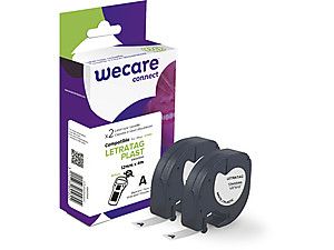 WECARE ARMOR páska kompatibilná s DYMO S0721610, Black/White, 2*12mm*4m