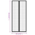 vidaXL Závesy proti hmyzu s magnetickými blokmi 2ks čierne 210x90 cm